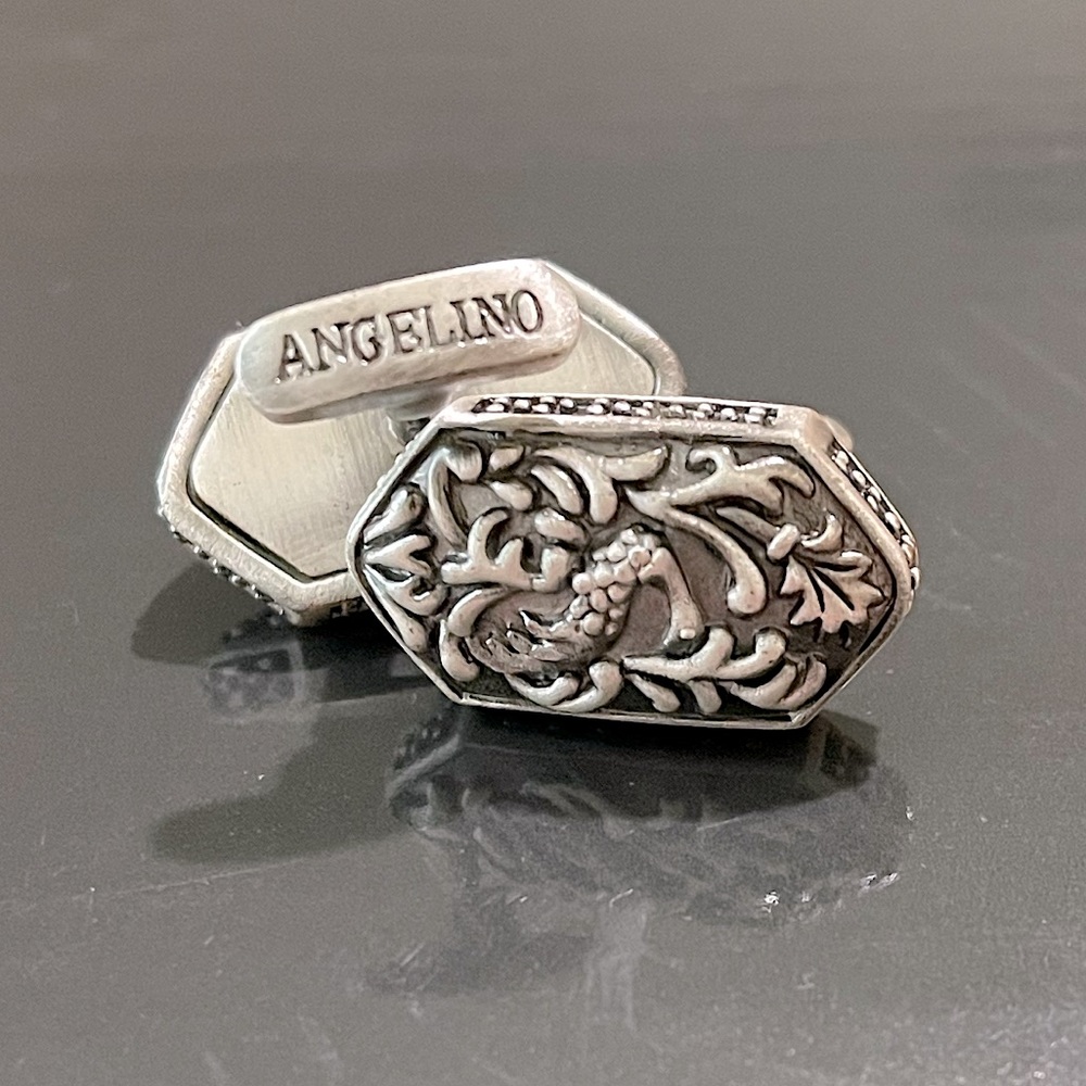 Angelino Antique Style Handmade Metal Cuff Links NWOT